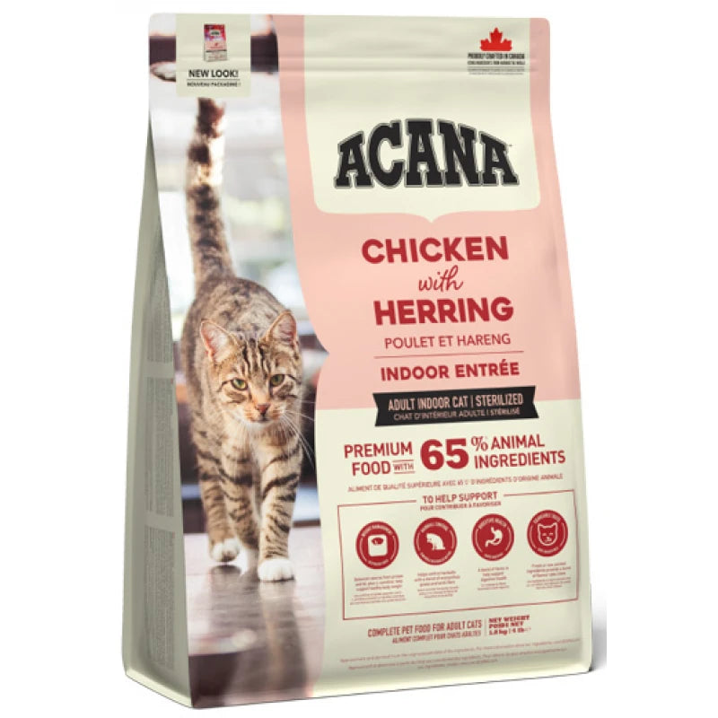 ACANA CAT INDOOR ENTREE CHICKEN WITH HERRING 4.5KG
