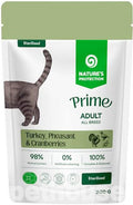 NATURE'S PROTECTION PRIME POUCH CAT STERILISED TURKEY+PHEASANT+CRANBERRIES 85GR