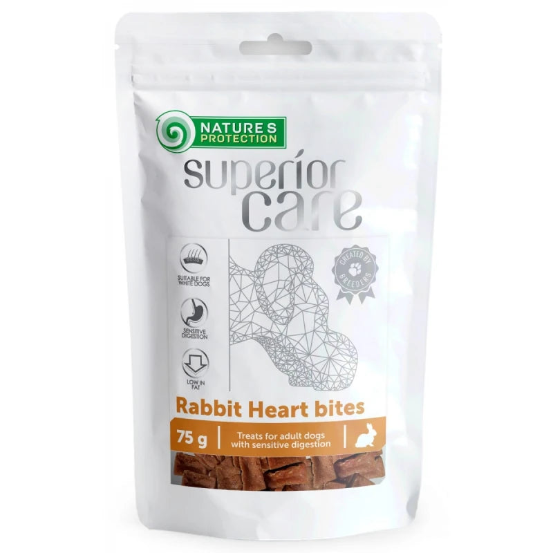 NATURE'S PROTECTION SNACK RABBIT HEART BITES 75G