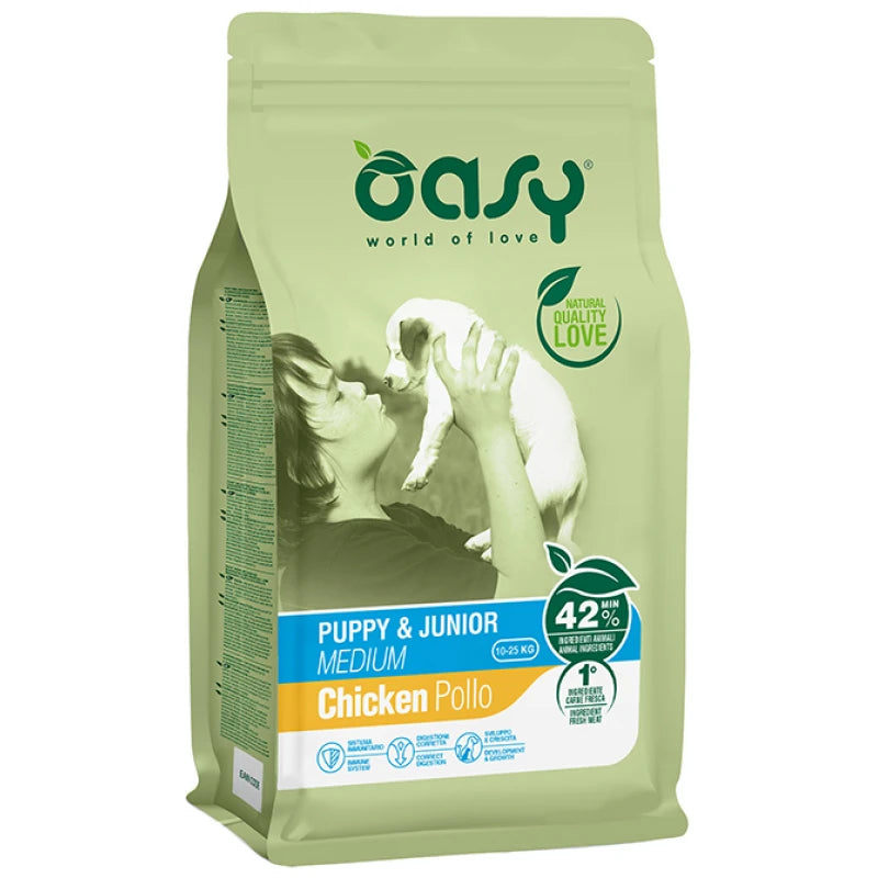 OASY DOG LIFESTAGE PUPPY & JUNIOR MEDIUM ΚΟΤΟΠΟΥΛΟ 12KG