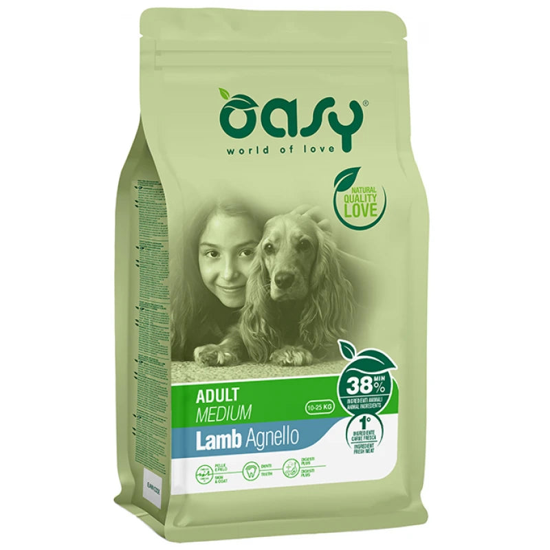 OASY DOG LIFESTAGE ADULT MEDIUM ΑΡΝΙ 12KG
