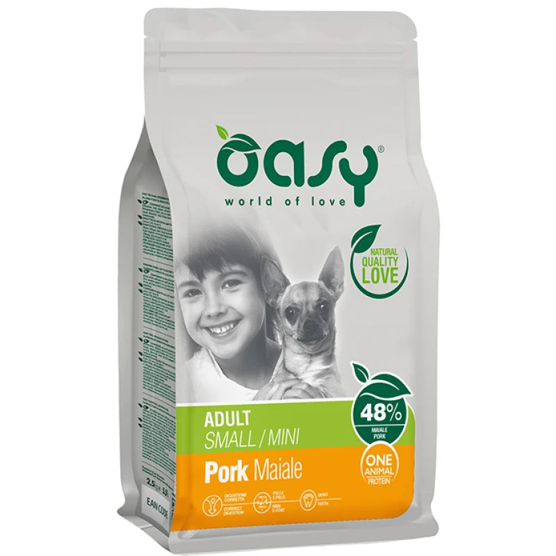 OASY DOG ONE ANIMAL PROTEIN ADULT SMALL/MINI ΧΟΙΡΙΝΟ 2.5KG