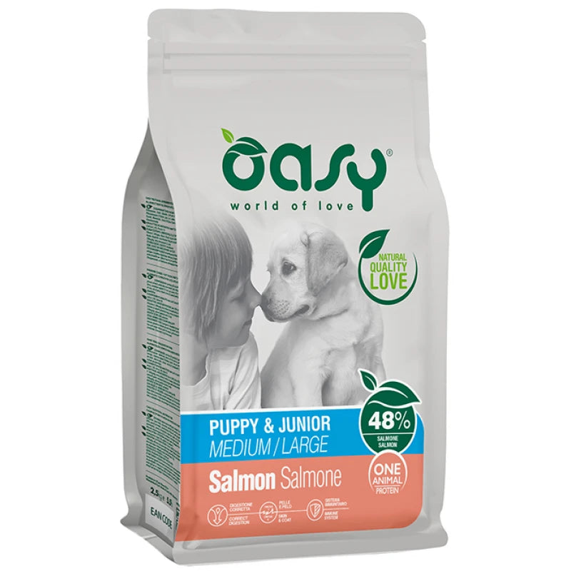 OASY DOG ONE ANIMAL PROTEIN PUPPY & JUNIOR MEDIUM/LARGE ΣΟΛΟΜΟΣ 2.5KG