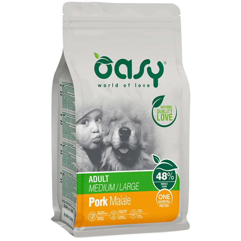 OASY DOG ONE ANIMAL PROTEIN ADULT MEDIUM/LARGE ΧΟΙΡΙΝΟ 2.5KG