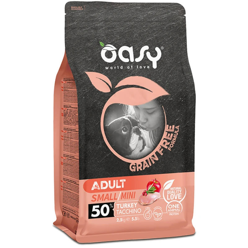 OASY DOG GRAIN FREE ADULT SMALL/MINI ΓΑΛΟΠΟΥΛΑ 2.5KG