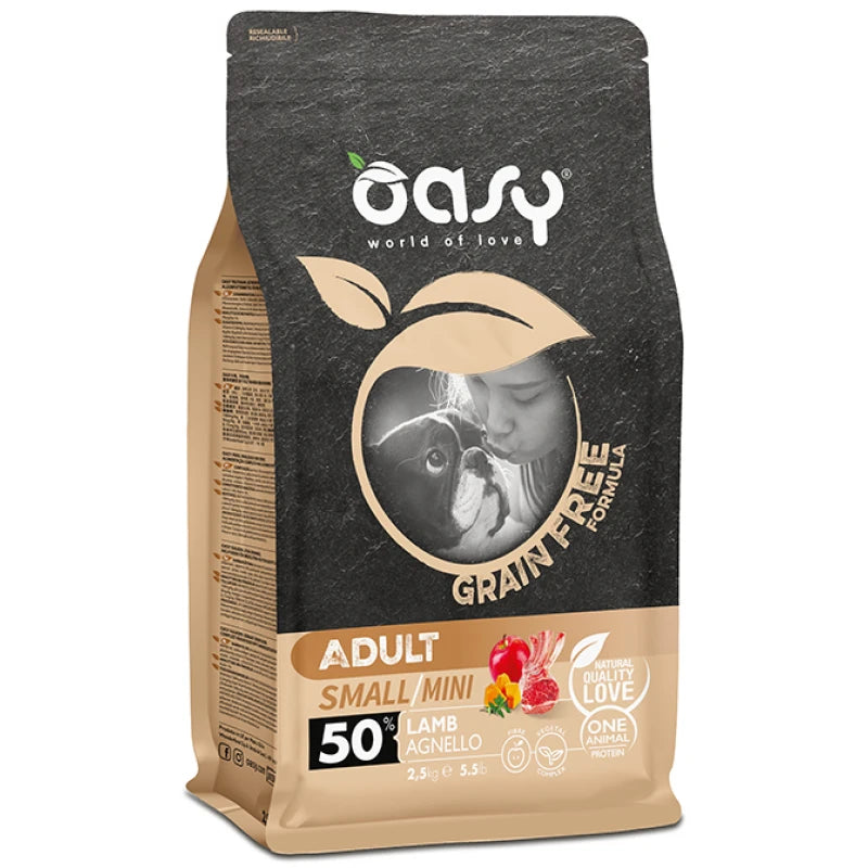 OASY DOG GRAIN FREE ADULT SMALL/MINI ΑΡΝΙ 2.5KG