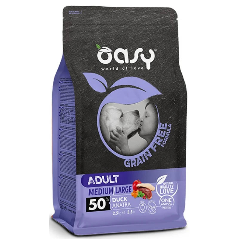 OASY DOG GRAIN FREE ADULT MEDIUM/LARGE ΠΑΠΙΑ 12KG