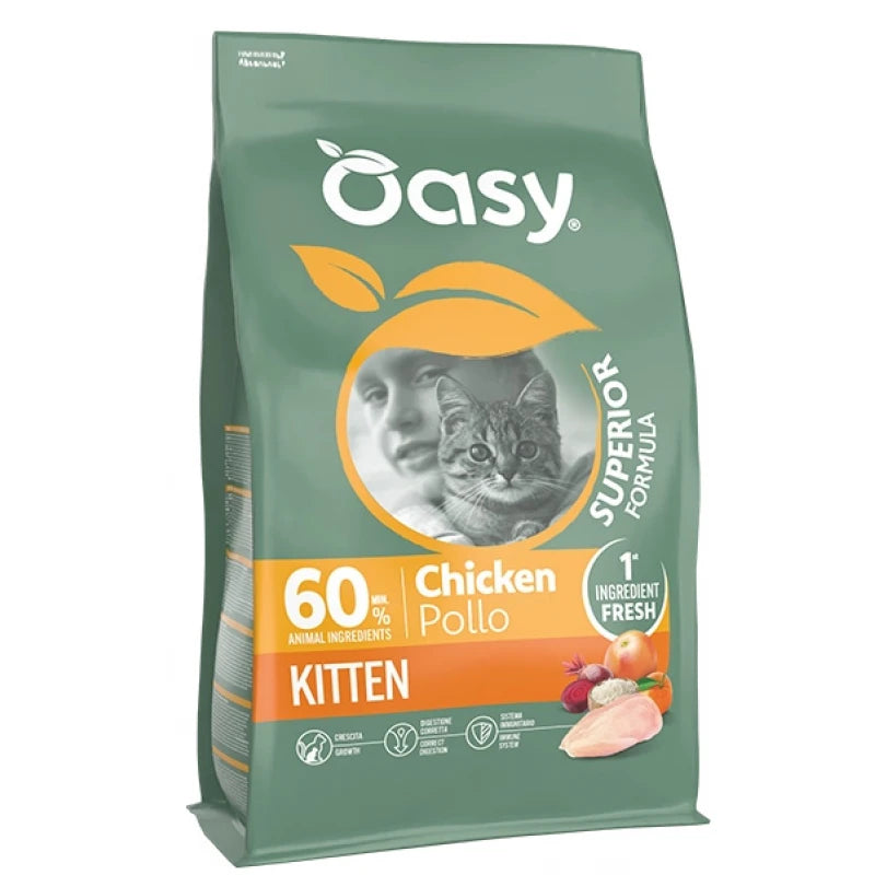 OASY CAT LIFESTAGE KITTEN ΚΟΤΟΠΟΥΛΟ 1.5KG ΜΕ ΔΩΡΟ 1ΤΜΧ DELICATESSE ΠΑΤΕ 85G
