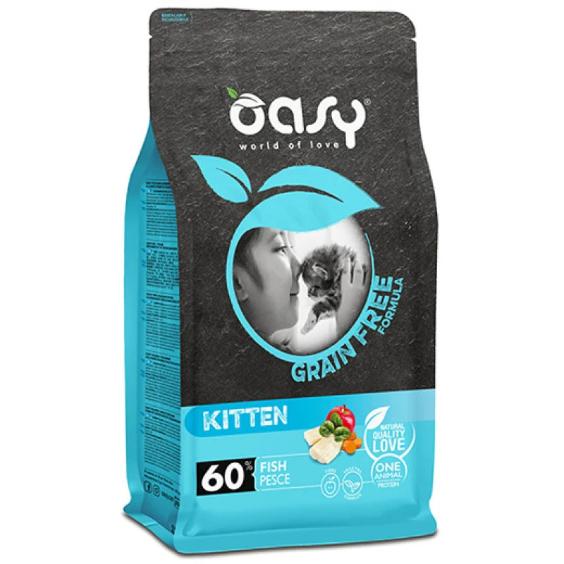 OASY CAT GRAIN FREE KITTEN ΨΑΡΙ 1,5KG ΜΕ ΔΩΡΟ 1ΤΜΧ DELICATESSE ΠΑΤΕ 85G