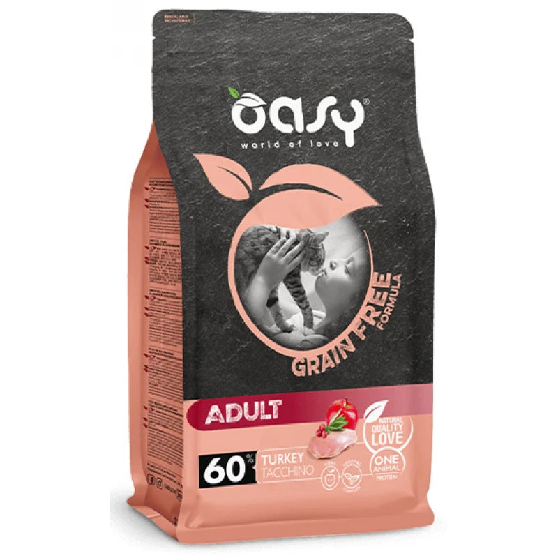 OASY CAT GRAIN FREE ADULT ΓΑΛΟΠΟΥΛΑ 1,5KG ΜΕ ΔΩΡΟ 1ΤΜΧ DELICATESSE ΠΑΤΕ 85G