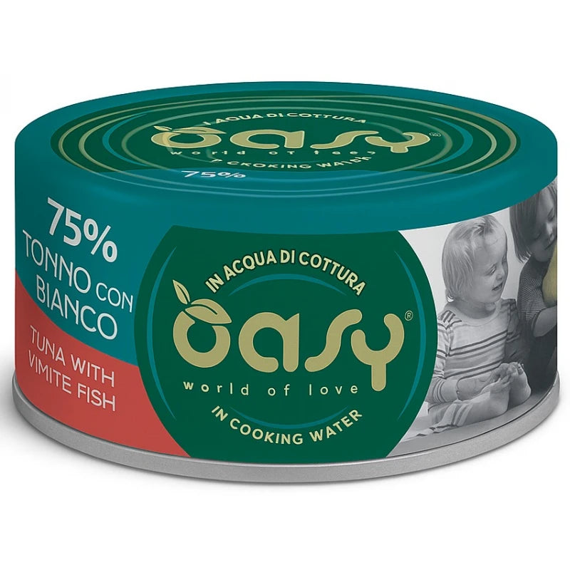OASY CAT MORE LOVE ΚΟΝΣΕΡΒΑ ΤΟΝΟΣ/ΛΕΥΚΟ ΨΑΡΙ 70G