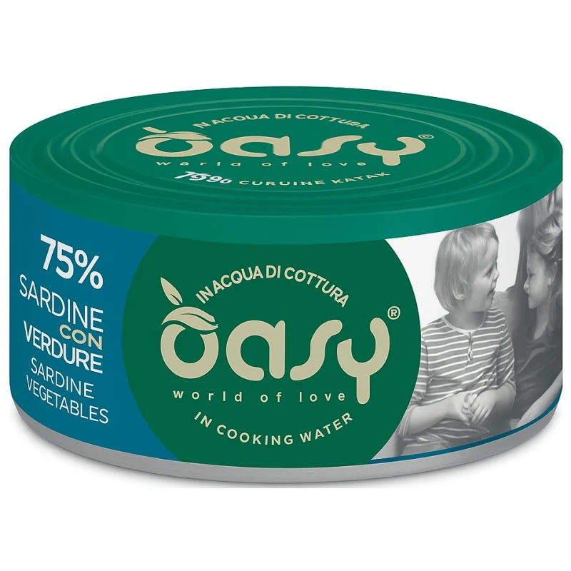 OASY CAT MORE LOVE ΚΟΝΣΕΡΒΑ ADULT ΣΑΡΔΕΛΑ/ΛΑΧΑΝΙΚΑ 70G