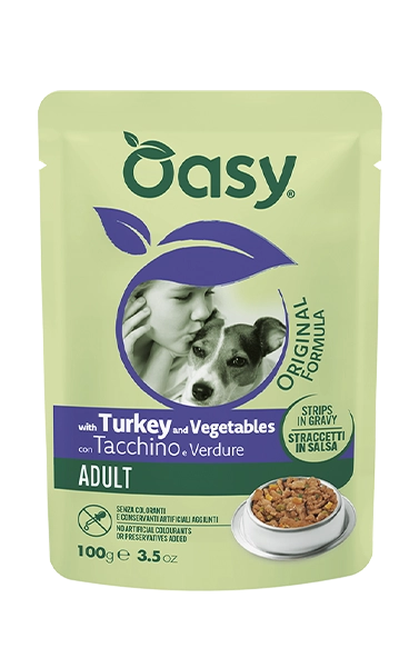 OASY DOG STRIPS IN GRAVY ADULT ΓΑΛΟΠΟΥΛΑ & ΛΑΧΑΝΙΚΑ 100G