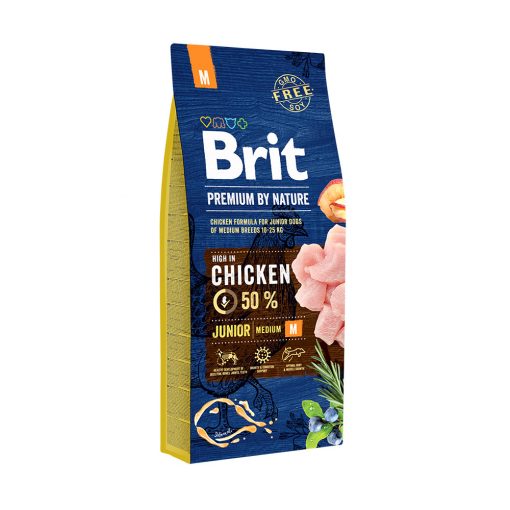 BRIT PREMIUM BY NATURE DOG JUNIOR MEDIUM CHICKEN 8KG