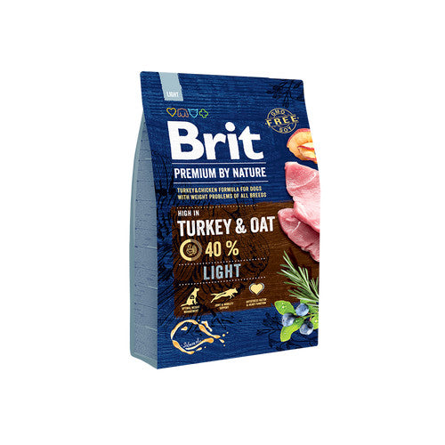 BRIT PREMIUM BY NATURE DOG LIGHT TURKEY & OAT 15KG