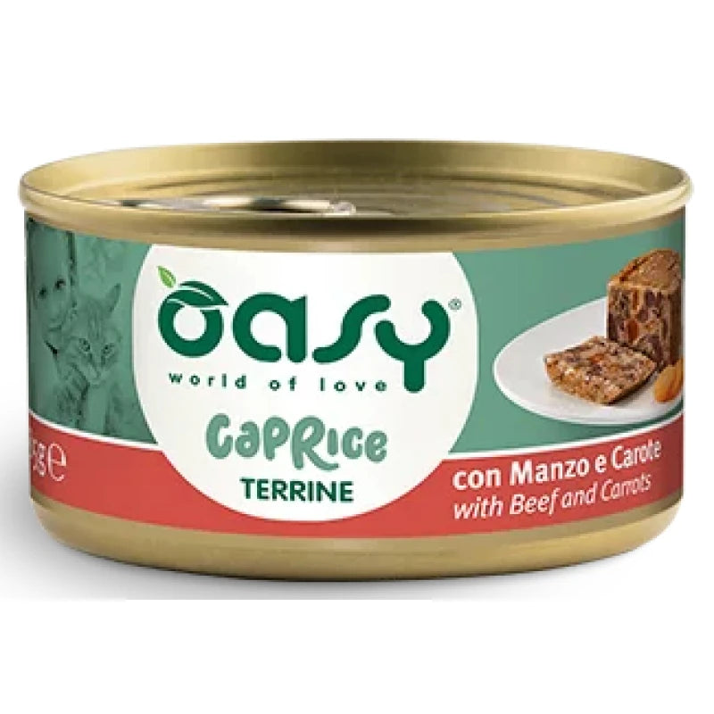 OASY CAT CAPRICE ΤΕΡΙΝΑ ΒΟΔΙΝΟ & ΚΑΡΟΤΟ 85G