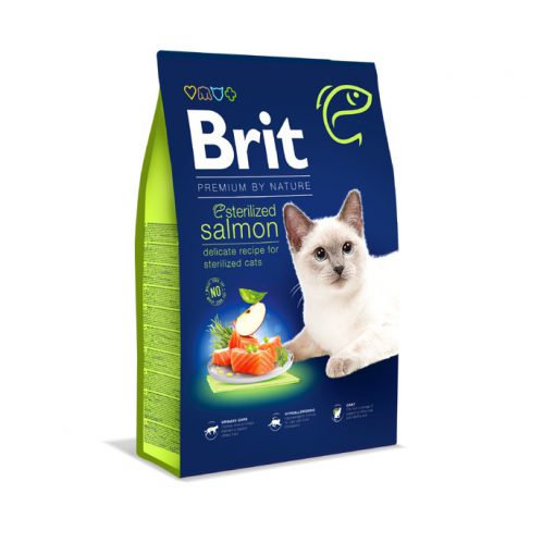 BRIT PREMIUM BY NATURE CAT STERILIZED SALMON 8KG