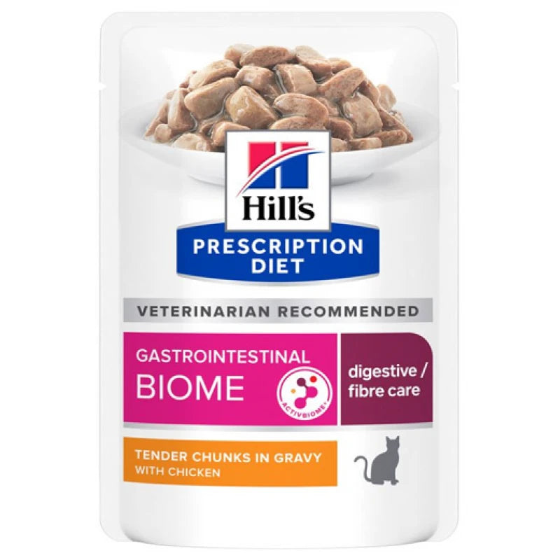 HILL'S PRESCRIPTION DIET FELINE GIBIOME POUCH 85G ΓΙΑ ΓΑΣΤΡΕΝΤΕΡΙΚΕΣ ΔΙΑΤΑΡΑΧΕΣ