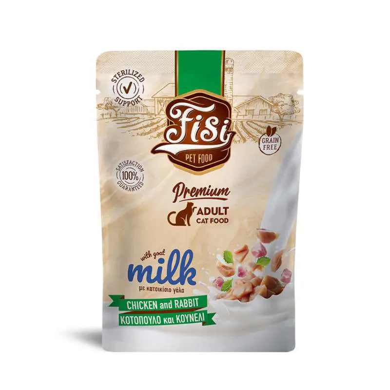 FISI ADULT CAT ΜΕ ΚΟΤΟΠΟΥΛΟ & ΚΟΥΝΕΛΙ & ΚΑΤΣΙΚΙΣΙΟ ΓΑΛΑ 85GR