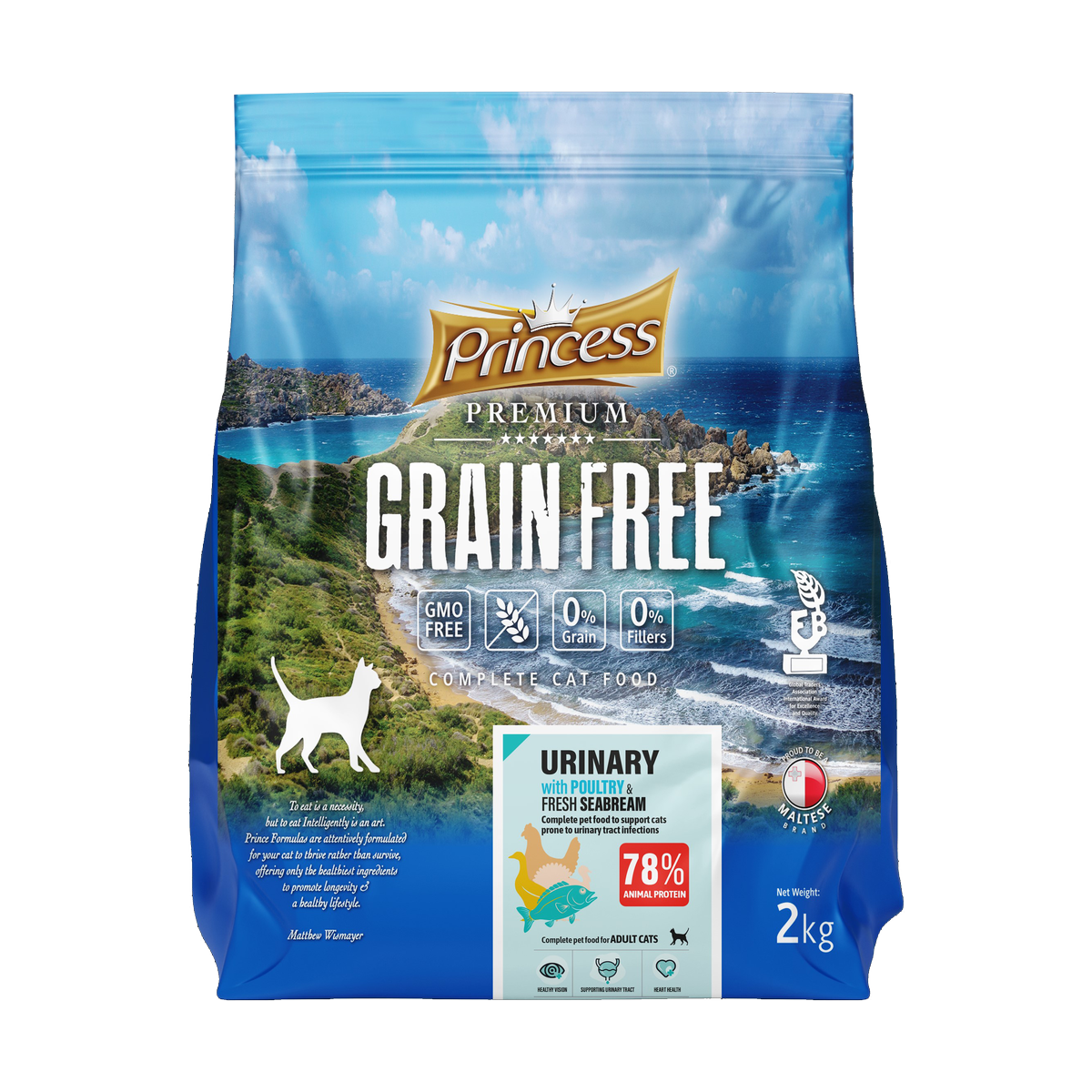 PRINCESS ΓΑΤΑΣ HYPOALLERGENIC URINARY GRAIN FREE 2KG + ΔΩΡΟ FELIN FRESH & CLEAN GREEN APPLE 5L