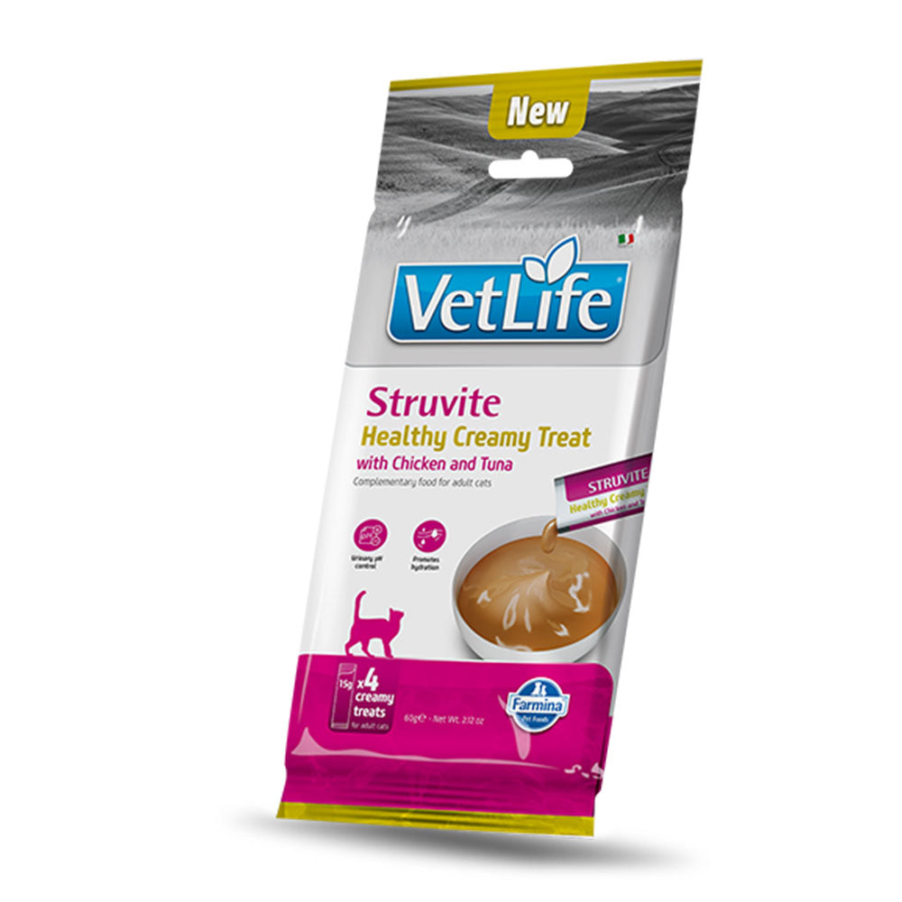 TRE CREAM VET LIFE CAT STRUVITE CHICKEN & TUNA 60G