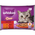 WHISKAS DUO ΚΛΑΣΙΚΟΙ ΣΥΝΔΥΑΣΜΟΙ ΜΟΣΧΑΡΙ-ΠΟΥΛΕΡΙΚΑ/ΑΡΝΙ-ΠΑΠΙΑ ΣΕ ΖΕΛΕ 4X85G