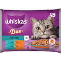WHISKAS DUO ADULT ΣΤΕΡΙΑ-ΘΑΛΑΣΣΑ ΜΠΑΚΑΛΙΑΡΟΣ-ΚΟΤΟΠΟΥΛΟ/ΣΟΛΟΜΟΣ-ΓΑΛΟΠΟΥΛΑ ΣΕ ΖΕΛΕ 4X85G