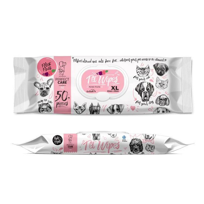 PERFECT CARE PET WIPES FOREST FRUITS 50TMX