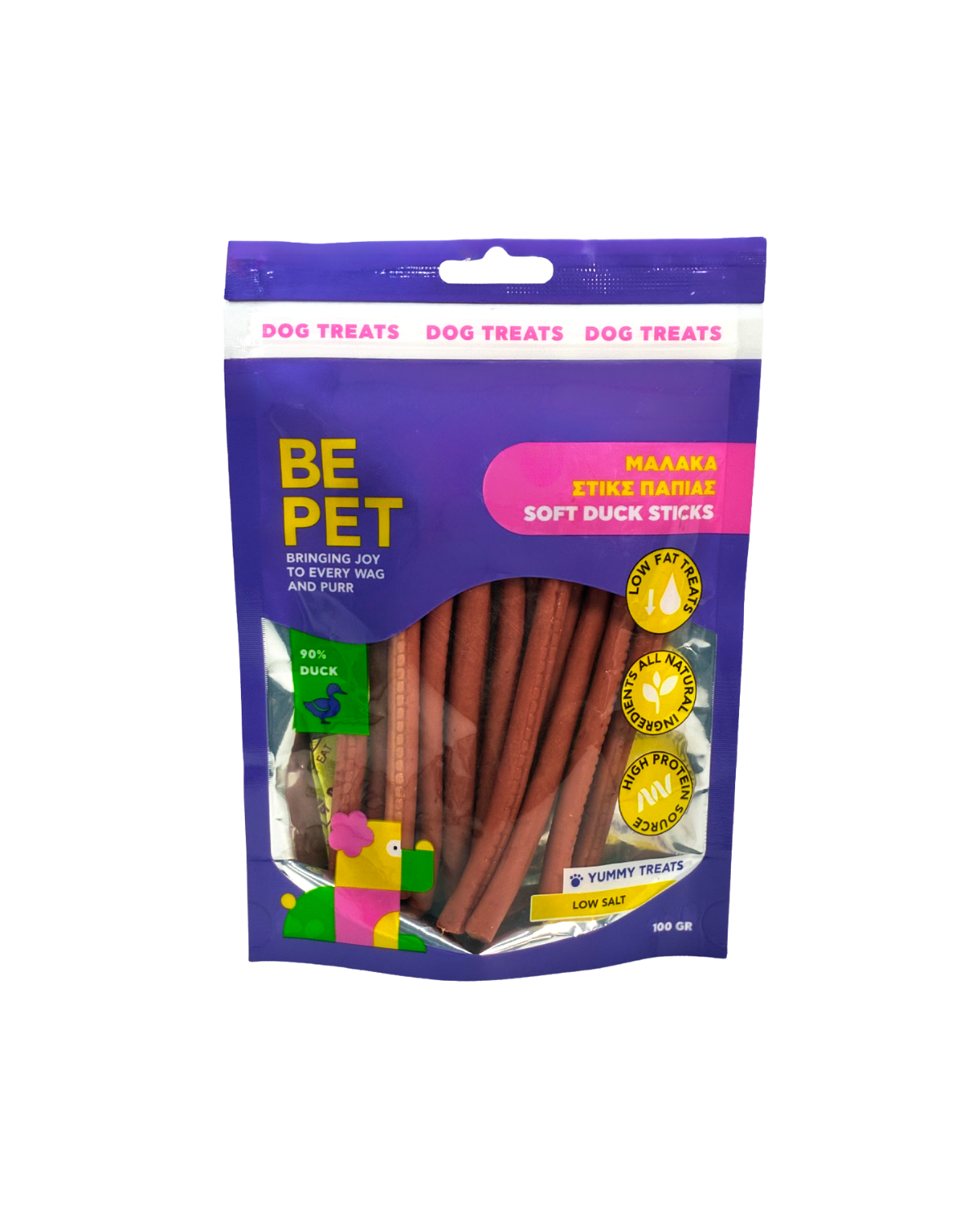 BE PET ΛΙΧΟΥΔΙΑ ΣΚΥΛΟΥ SOFT DUCK STICK 100G