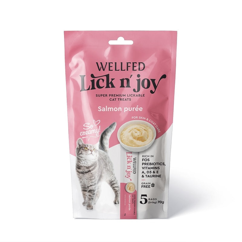 WELLFED LICK N' JOY SALMON (5*14G) 70G