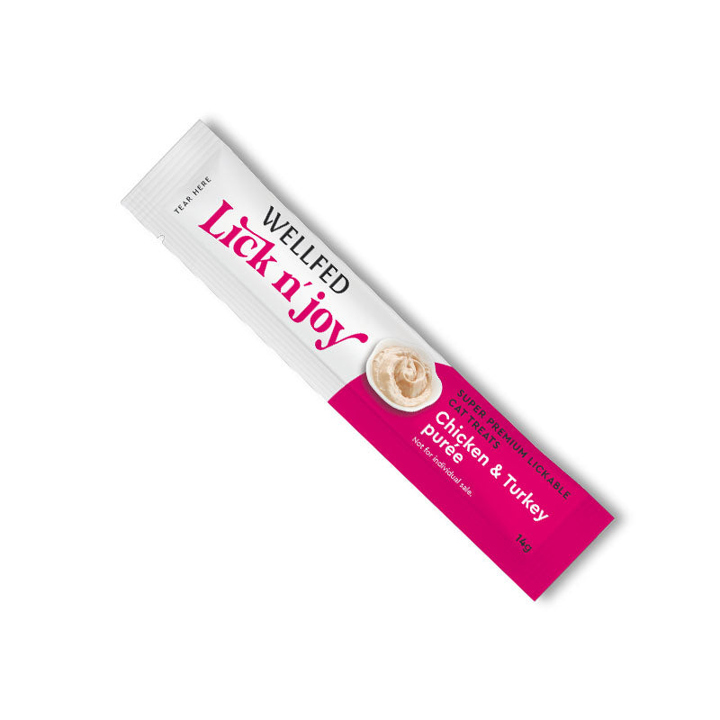 WELLFED LICK N' JOY CHICKEN & TURKEY (5*14G) 70G
