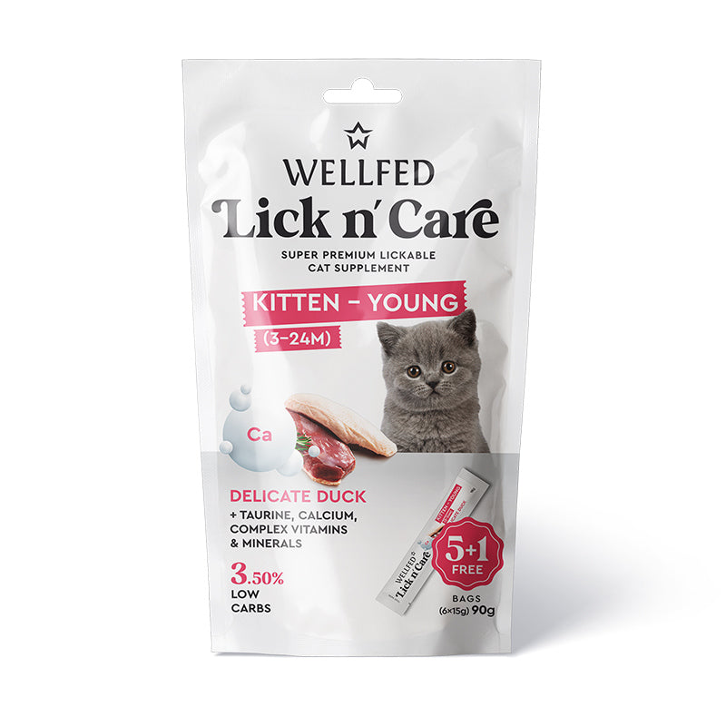 WELLFED LICK N' CARE YOUNG-DUCK (6*15G) 90G