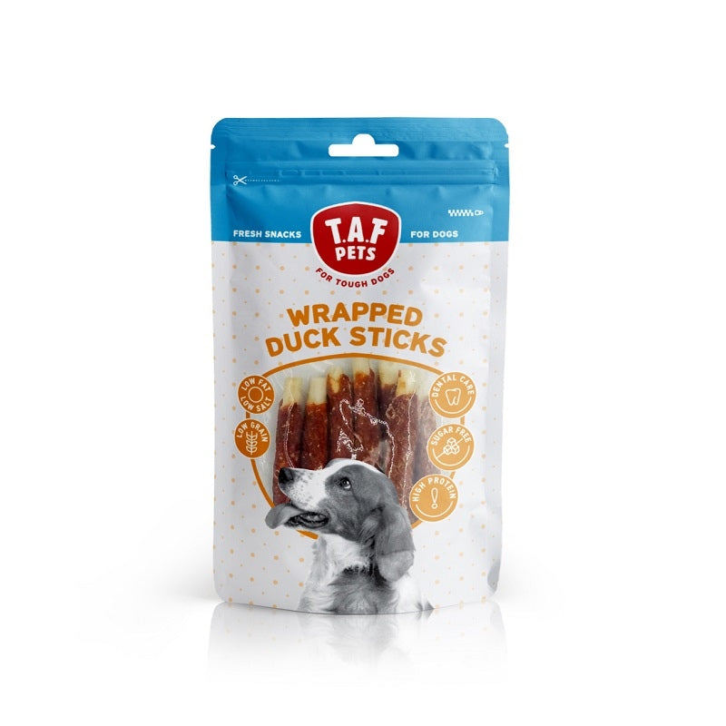 TAF PETS FRESH DOG TREATS GNAW DUCK STICKS 75G