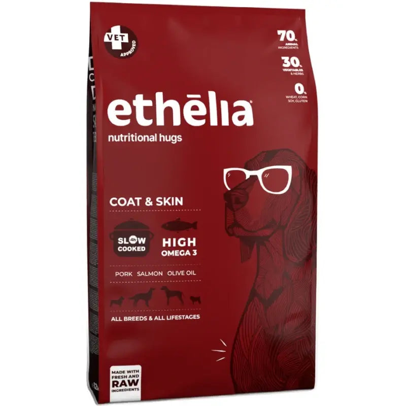 ETHELIA COAT & SKIN FOR ADULT & PUPPIES FRESH PORK & SALMON 12KG