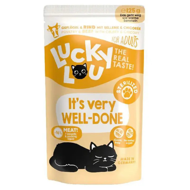 LUCKY LOU LS ADULT STERILIZED ΠΟΥΛΕΡΙΚΑ & ΒΟΔΙΝΟ 125GR
