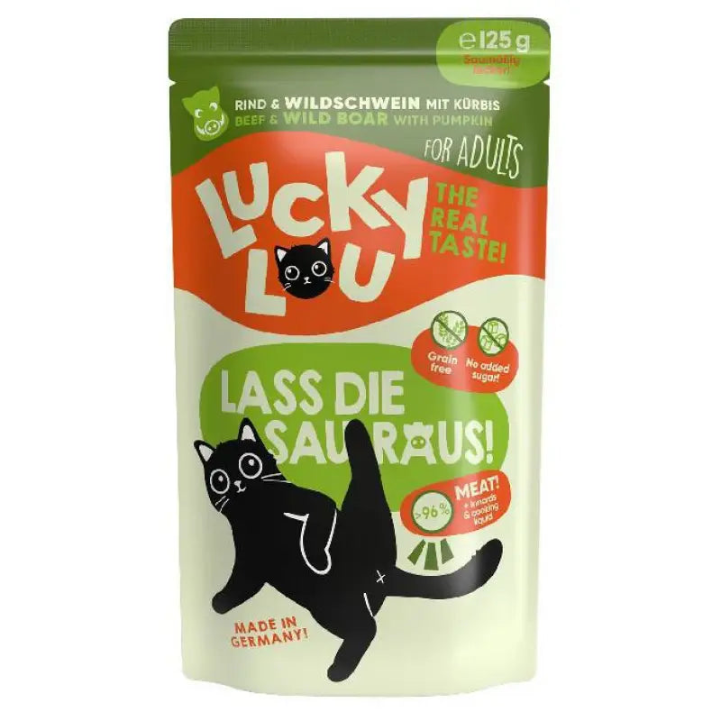 LUCKY LOU LS ADULT ΒΟΔΙΝΟ & ΑΓΡΙΟΓΟΥΡΟΥΝΟ 125GR