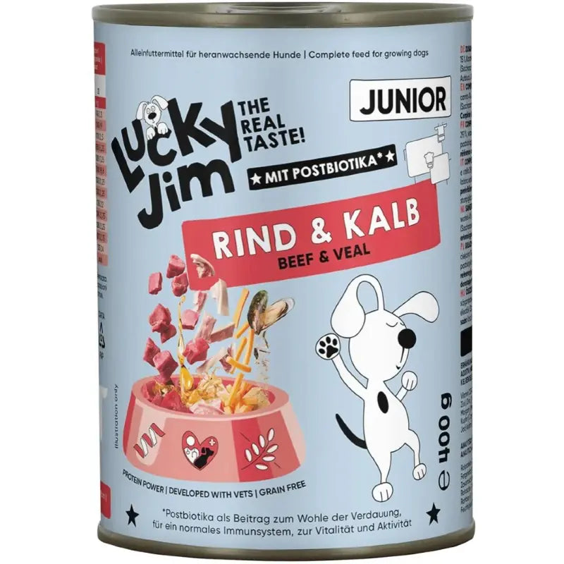 LUCKY JIM CLASSIC JUNIOR ΒΟΔΙΝΟ & ΜΟΣΧΑΡΑΚΙ ΚΟΝΣΕΡΒΑ 400GR