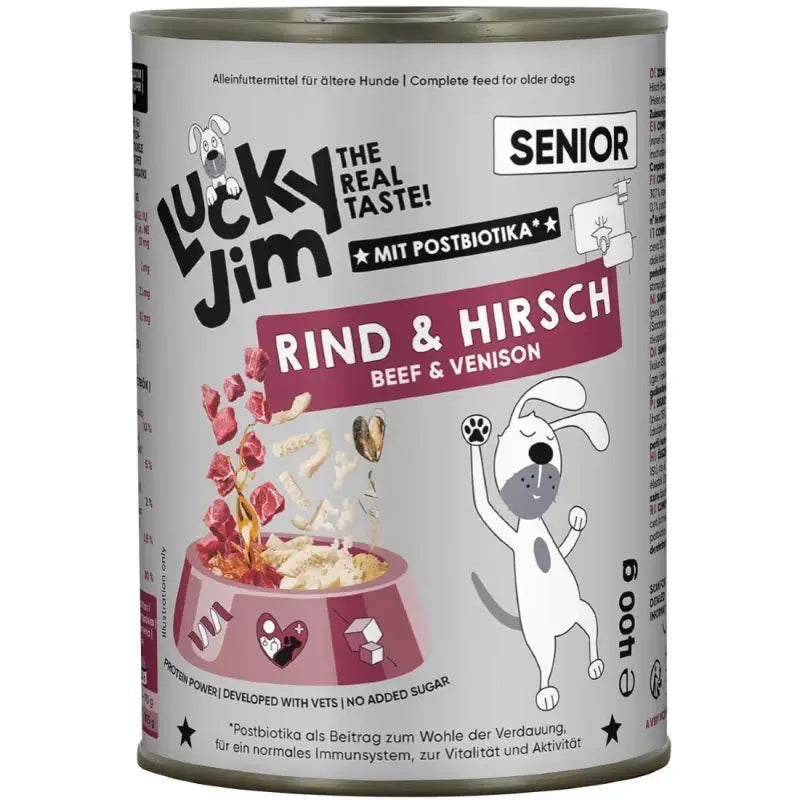 LUCKY JIM CLASSIC SENIOR ΒΟΔΙΝΟ & ΕΛΑΦΙ ΚΟΝΣΕΡΒΑ 400GR