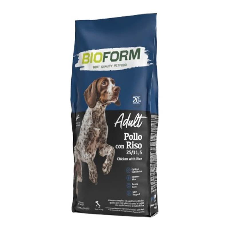 BIO FORM SUPERPREMIUM ADULT CHICKEN & RICE (25/11.5) 20KG