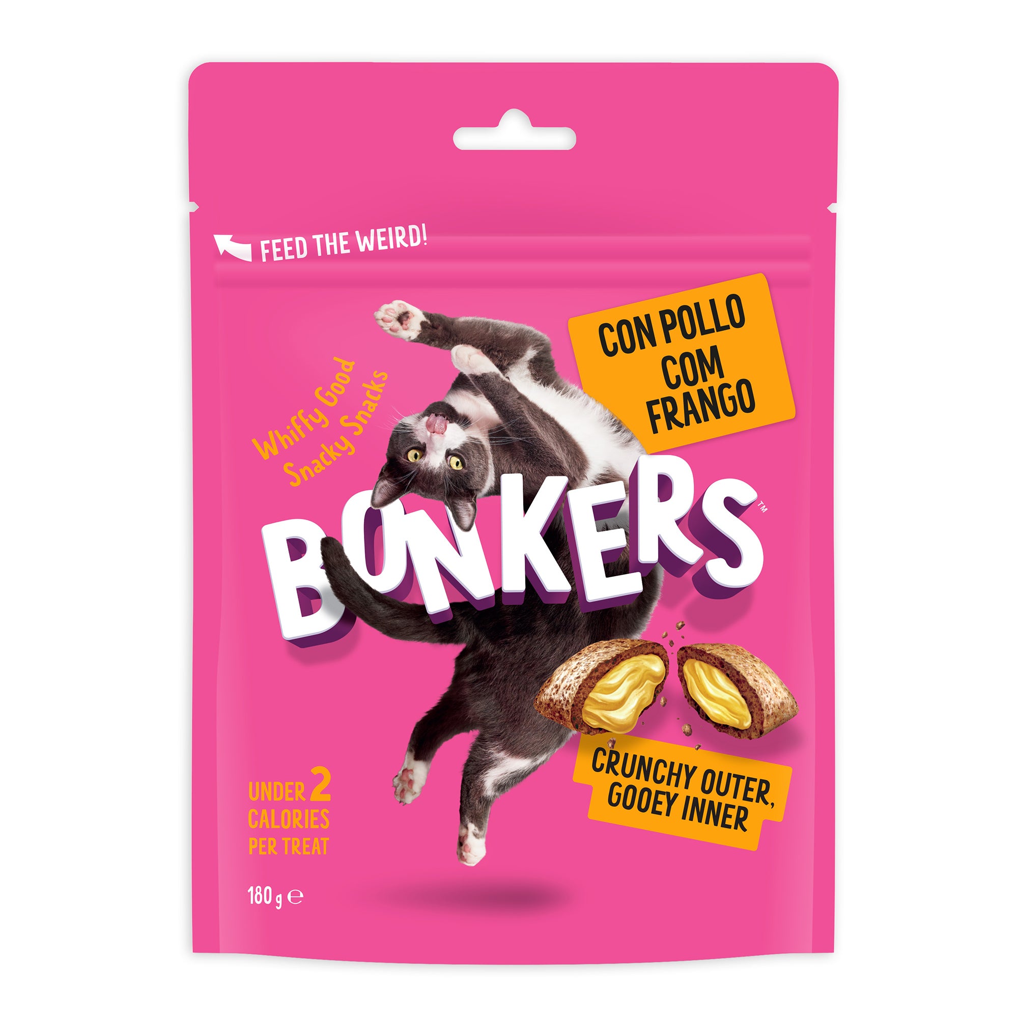 BONKERS CAT TREATS DRY PAW LICKIN CHICKEN 180G