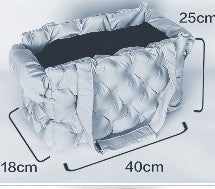 ΤΣΑΝΤΑ ΜΕΤΑΦΟΡΑΣ PUFFER ΓΚΡΙ 40X25X18CM