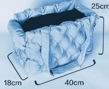 ΤΣΑΝΤΑ ΜΕΤΑΦΟΡΑΣ PUFFER ΜΠΛΕ 40X25X18CM