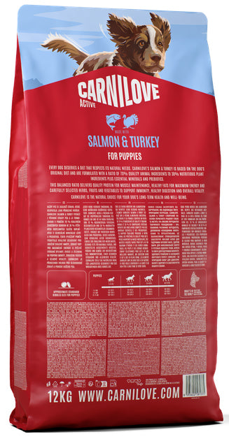 CARNILOVE ACTIVE PUPPIES SALMON & TURKEY 12KG
