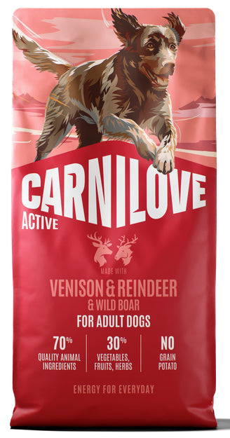 CARNILOVE ACTIVE ADULT VENISON & REINDEER & WILD BOAR 12KG