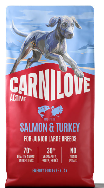 CARNILOVE ACTIVE JUNIOR LARGE SALMON & TURKEY 12KG