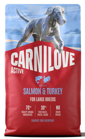 CARNILOVE ACTIVE ADULT LARGE SALMON & TURKEY 12KG