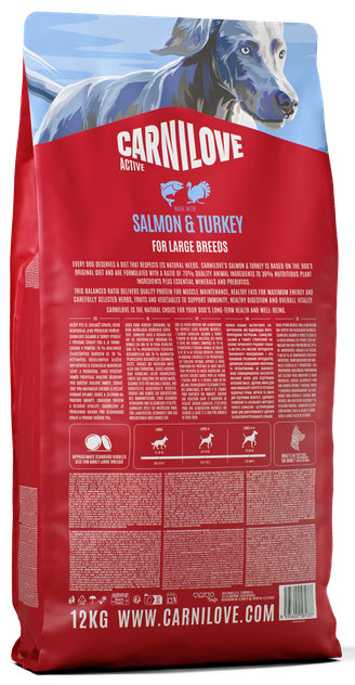CARNILOVE ACTIVE ADULT LARGE SALMON & TURKEY 12KG