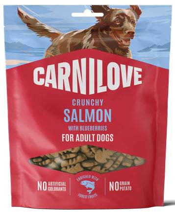 CARNILOVE DOG SNACK SALMON WITH BLUEBERRIES 200GR