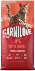 CARNILOVE ACTIVE STERILISED CAT BEEF & VENISON 400G