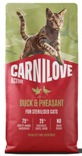 CARNILOVE ACTIVE STERILISED CAT DUCK & PHEASANT 6KG